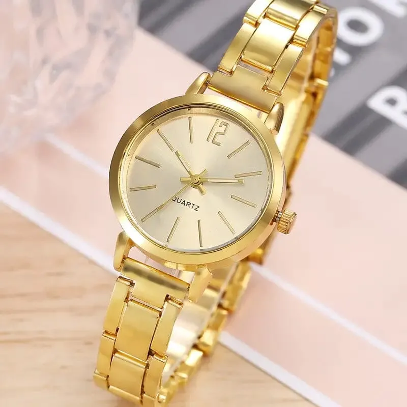 2-Piece Set: Digital Alloy with Quartz Watch and Love Bracelet