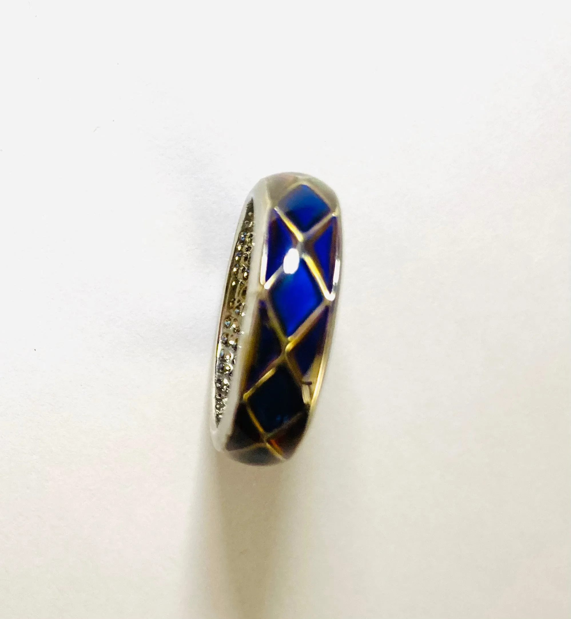 2 Tone Diamond Band Mood Ring Size 9