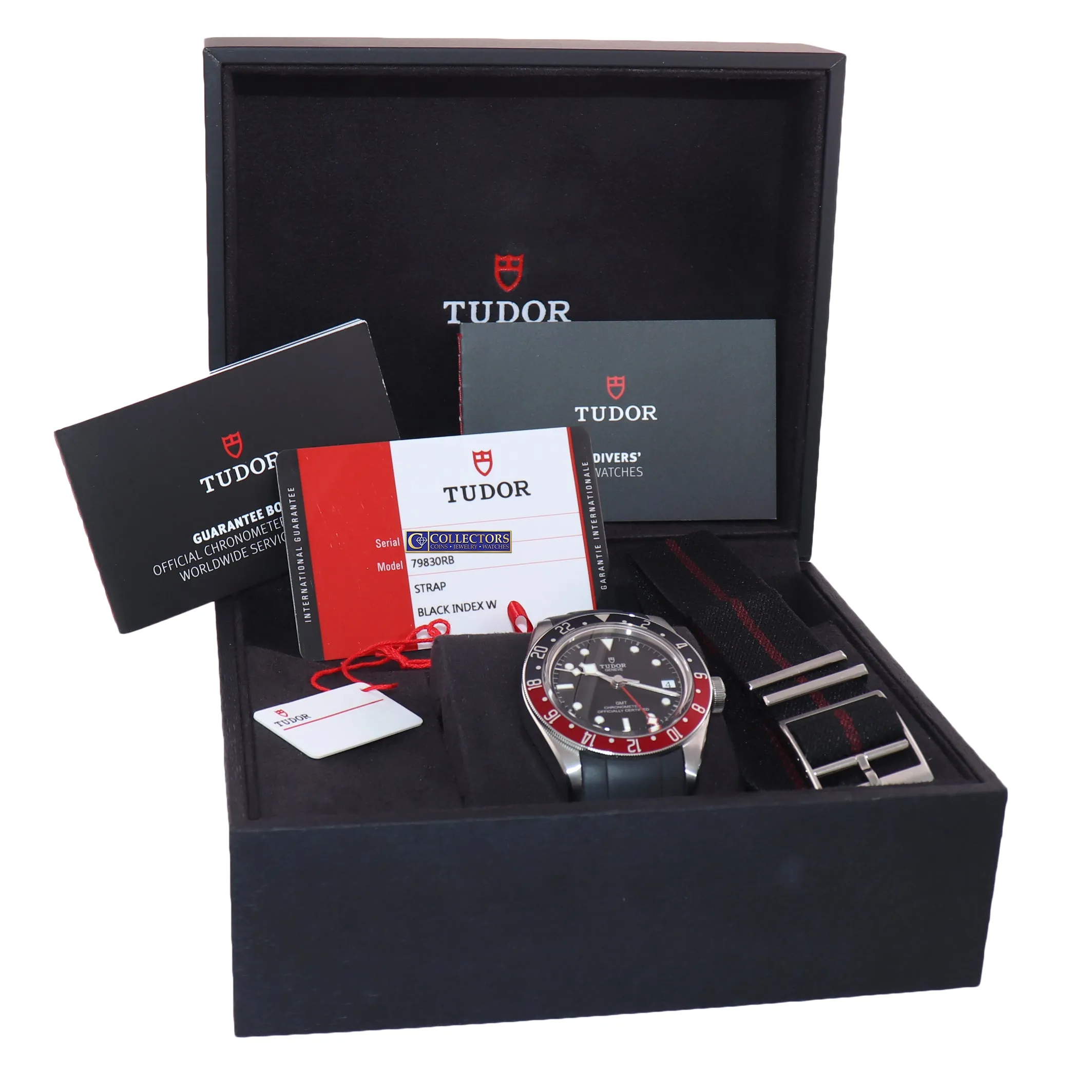 2018 PAPERS Tudor Black Bay GMT Pepsi 79830RB 41mm Steel Nato Blue Watch Box