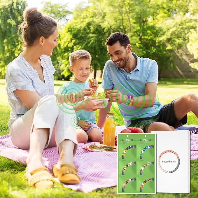 24 Pack Mosquito Repellent Bracelets for Adults and Kids, DEET-Free Insect & Bug Repellent Bands, Individually Wrapped Repellent Wristbands for Outdoor Camping Traveling