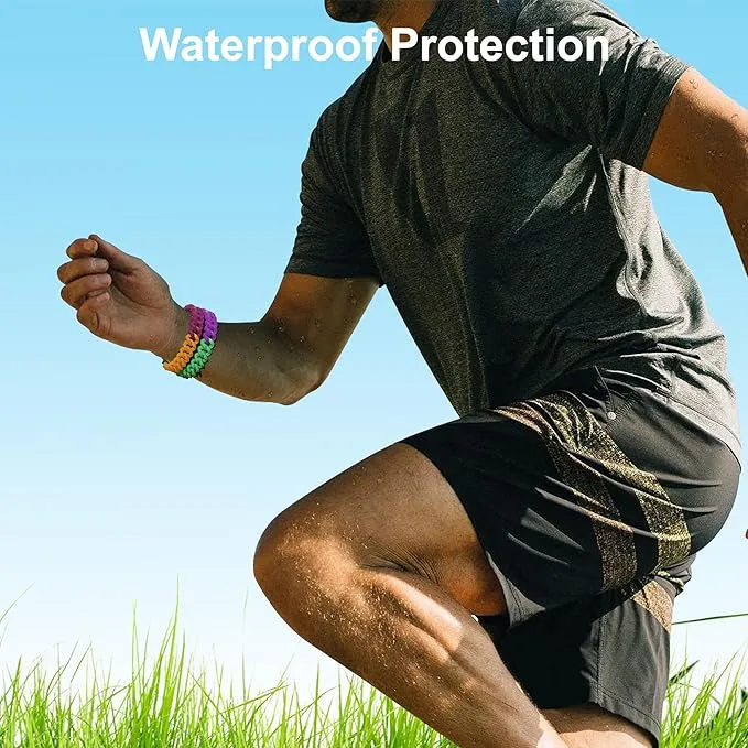 24 Pack Mosquito Repellent Bracelets for Adults and Kids, DEET-Free Insect & Bug Repellent Bands, Individually Wrapped Repellent Wristbands for Outdoor Camping Traveling