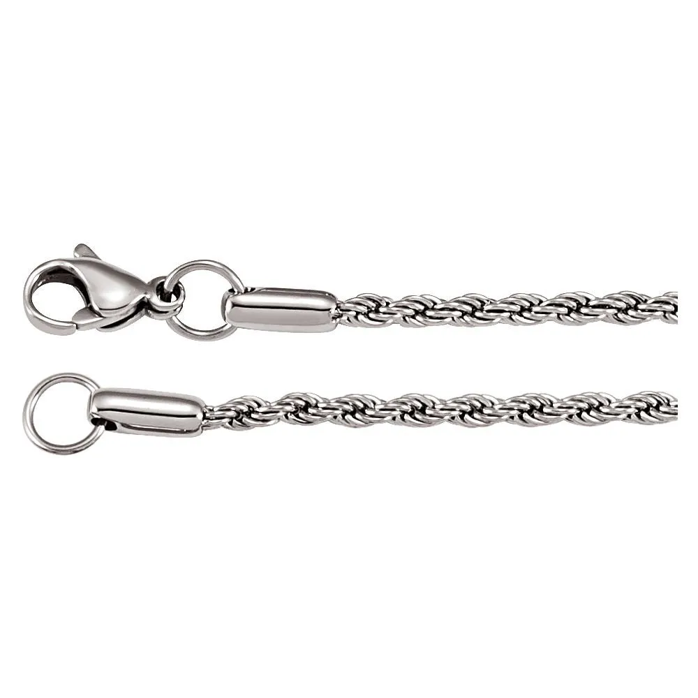 2.4mm Stainless Steel Rope Chain