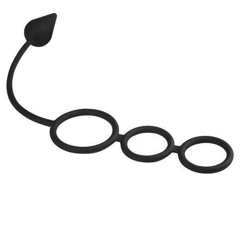 3488M      Devil's Tail Triple Cock Rings and Butt Plug - LAST CHANCE - Final Closeout!
