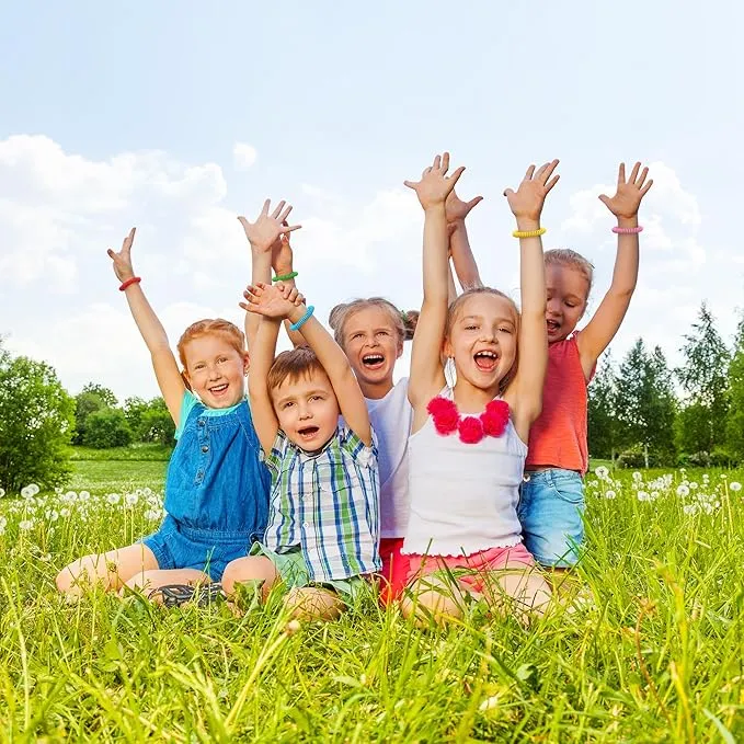 40 Pack Mosquito Repellent Bracelets for Adults & Kids, DEET-Free Bands, Individually Wrapped Repellent Wristbands