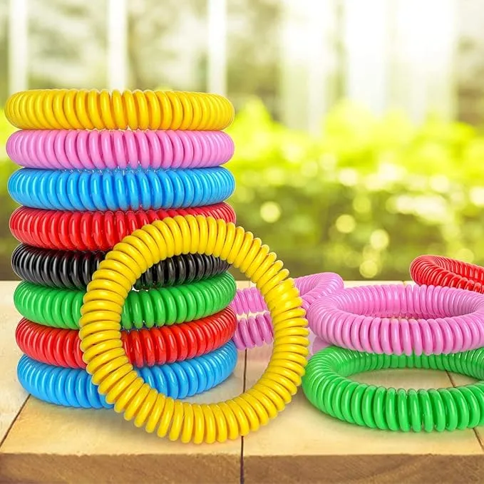 40 Pack Mosquito Repellent Bracelets for Adults & Kids, DEET-Free Bands, Individually Wrapped Repellent Wristbands
