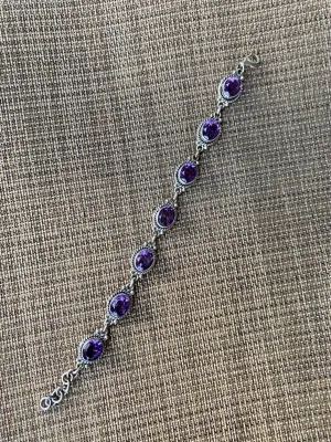 6-8" adjustable amethyst Bracelet Adjustable
