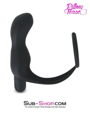 7085E      Waterproof Rechargeable Silicone Prostate Plug with Cock Ring Enhancer