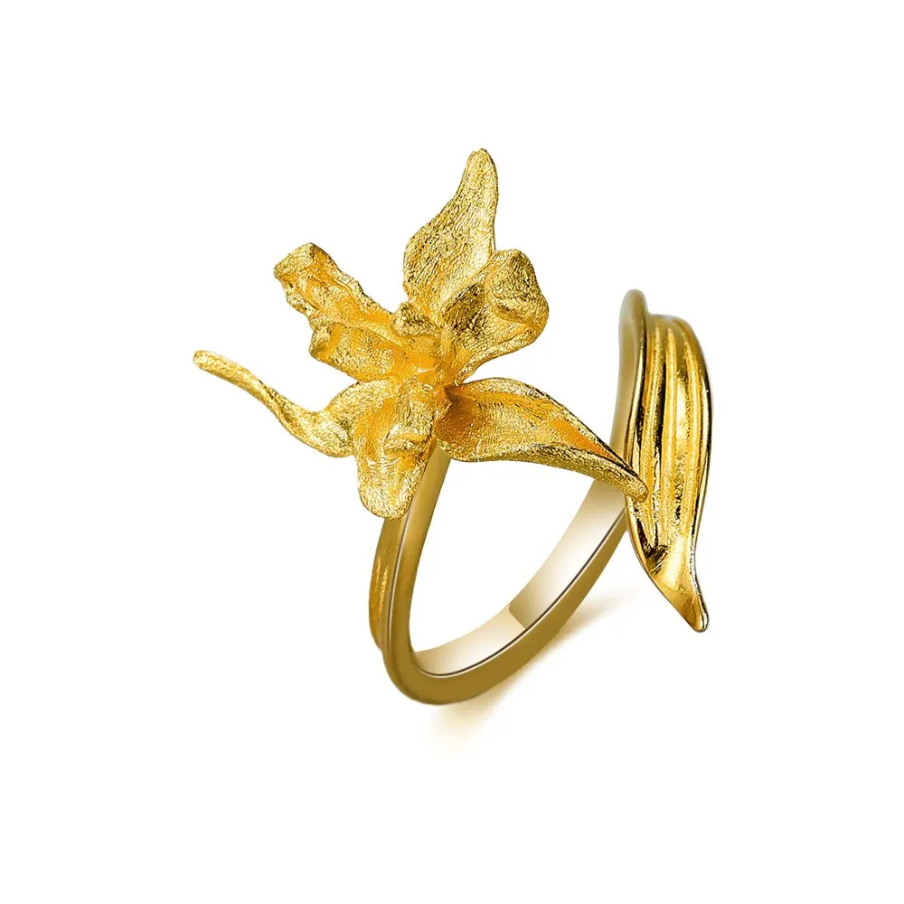 925 Silver Half Iris Toi et Moi Ring