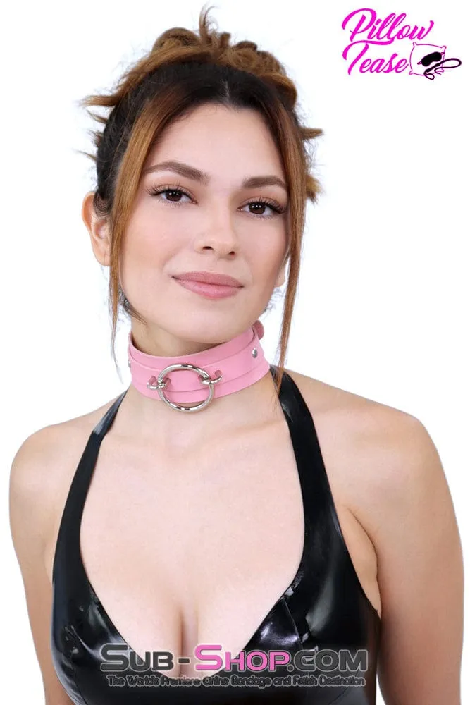 9722DL      Light Pink Thin Single Ring Bondage Fashion Collar