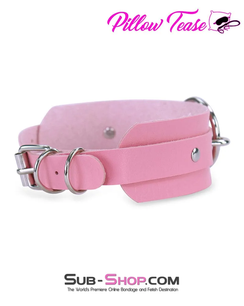 9722DL      Light Pink Thin Single Ring Bondage Fashion Collar