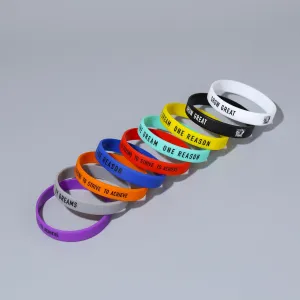 9pcs Men Silicone Bracelet Wristbands Inspirational Motivational