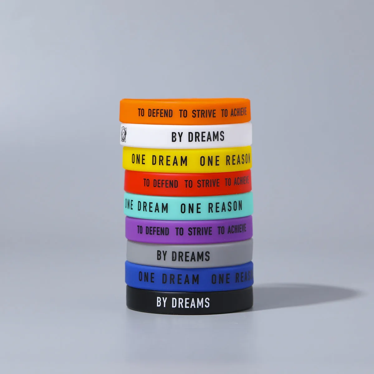9pcs Men Silicone Bracelet Wristbands Inspirational Motivational