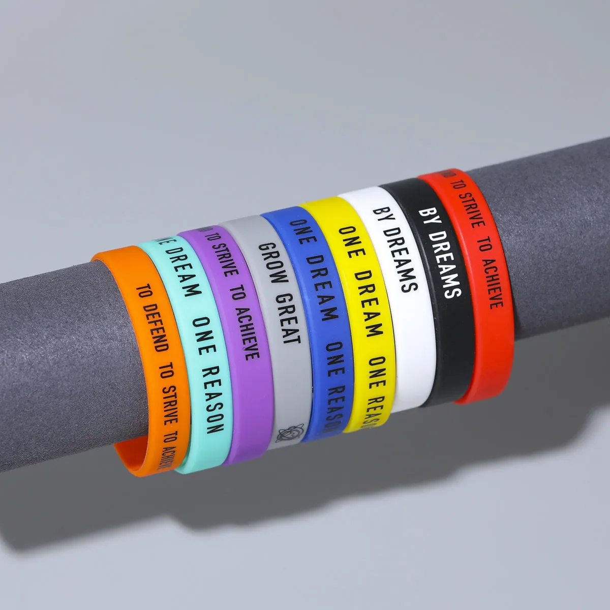 9pcs Men Silicone Bracelet Wristbands Inspirational Motivational