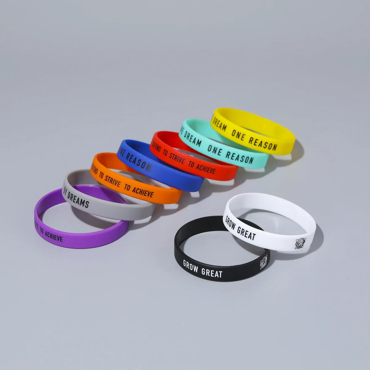 9pcs Men Silicone Bracelet Wristbands Inspirational Motivational
