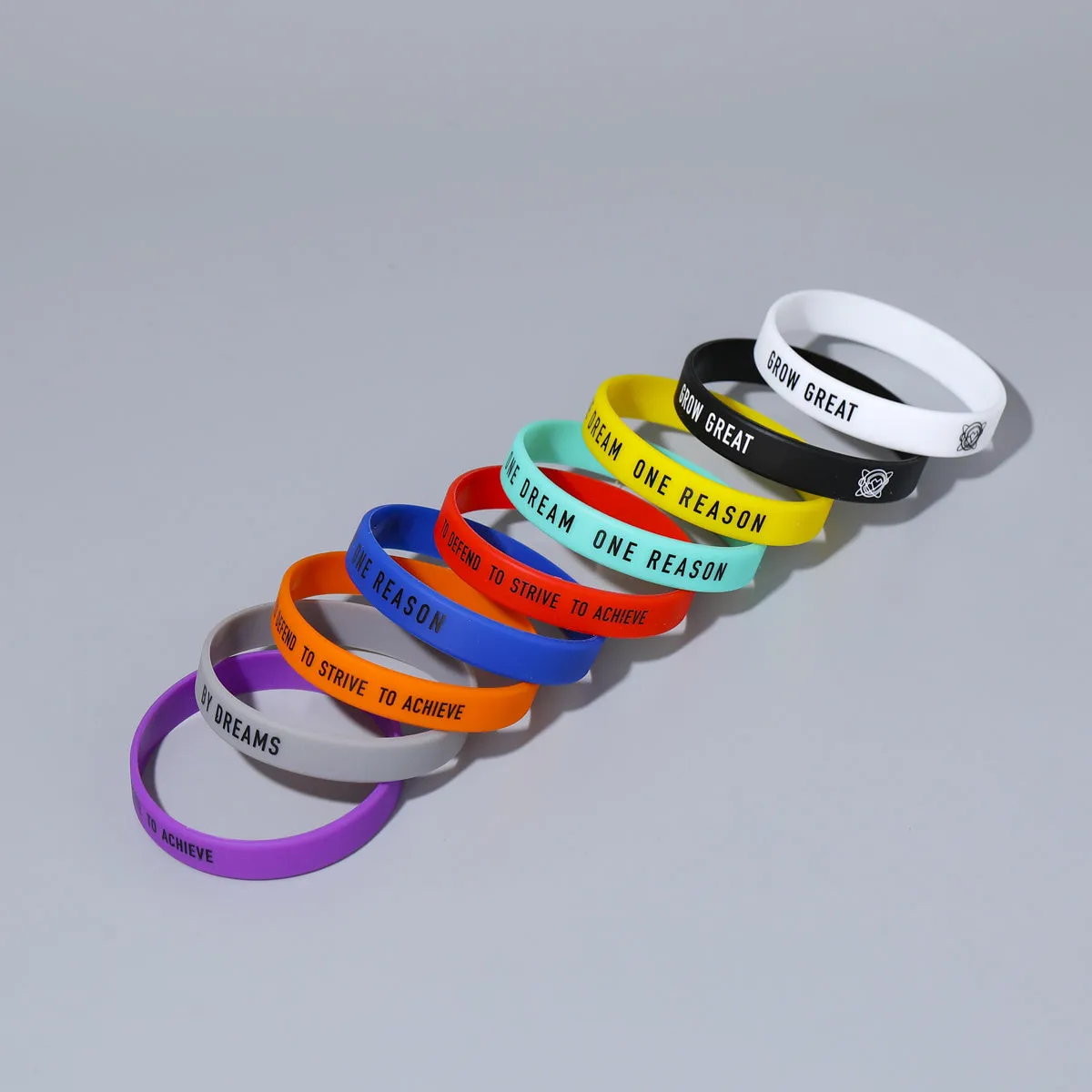 9pcs Men Silicone Bracelet Wristbands Inspirational Motivational