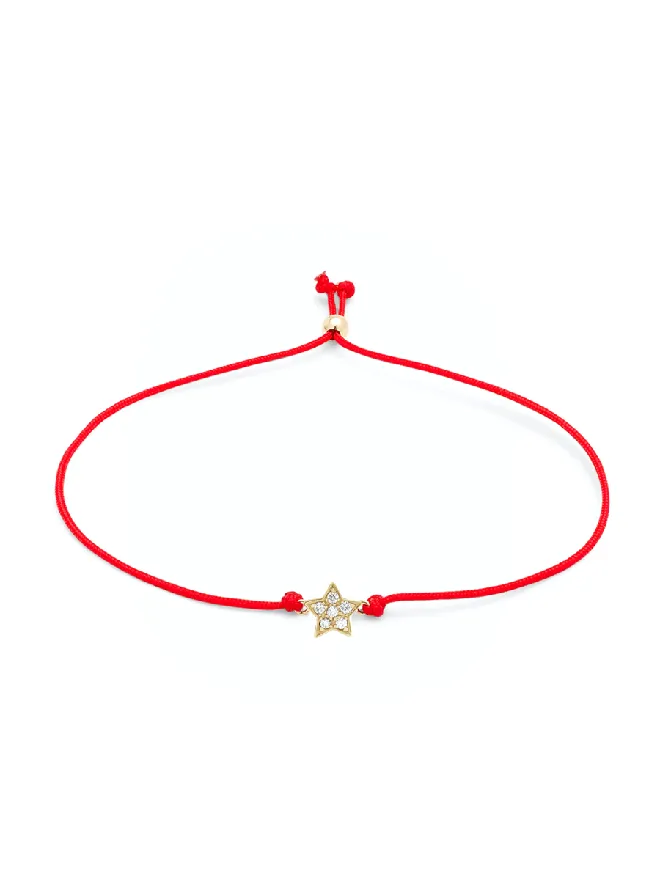 Adjustable Cord Bracelet - Diamond Star
