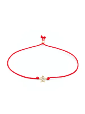 Adjustable Cord Bracelet - Diamond Star
