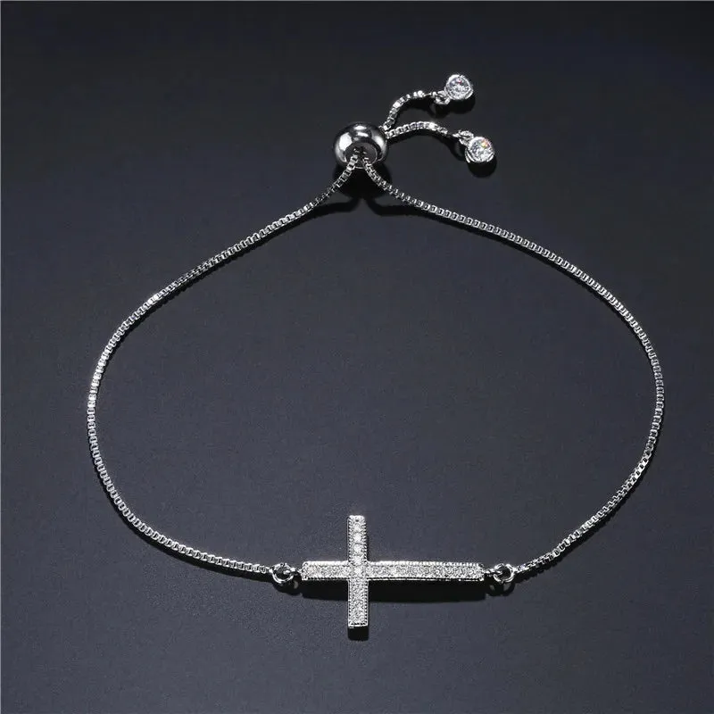 Adjustable Cross Bracelet
