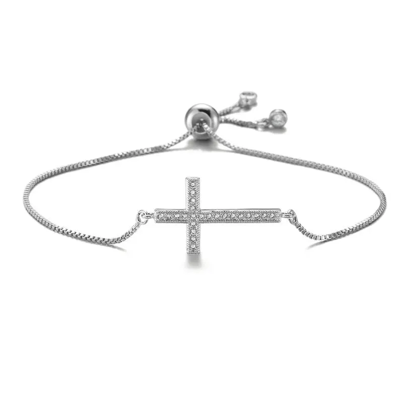 Adjustable Cross Bracelet