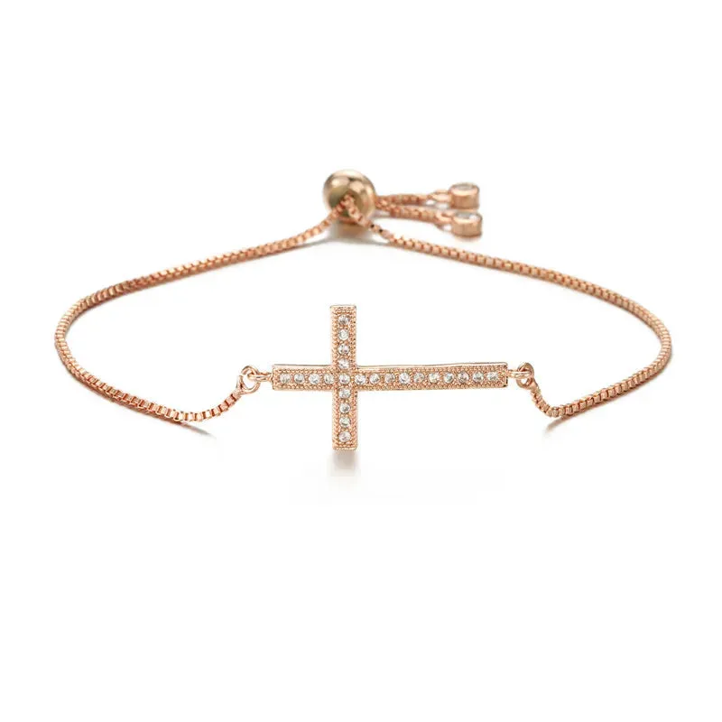 Adjustable Cross Bracelet