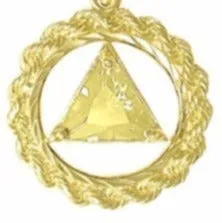 AG07.  AA Birthstone Pendant - 12 Colors, 14kt Gold.