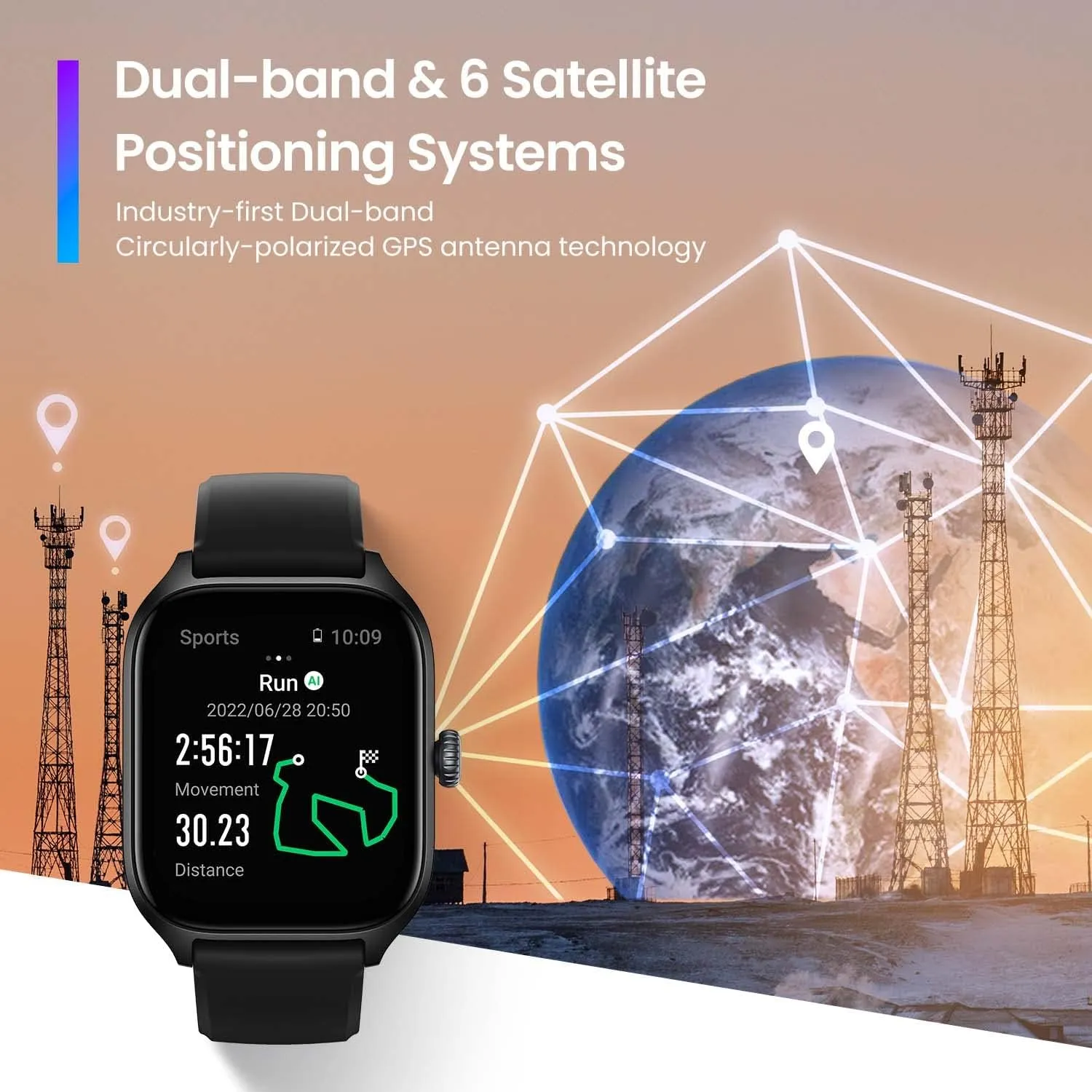 Amazfit GTS 4 Smart Watch 43mm Alexa Built-In, GPS, Bluetooth Calls & Text, 8-Day Battery Life, Heart Rate & Sleep Tracking, AI Fitness App & 150  Sports Modes
