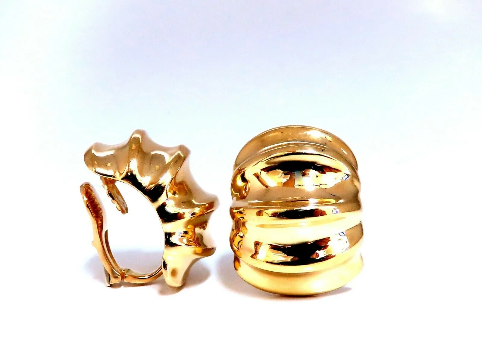 Andrew Clunn 18kt Gold Clip earrings Watermelon Classic