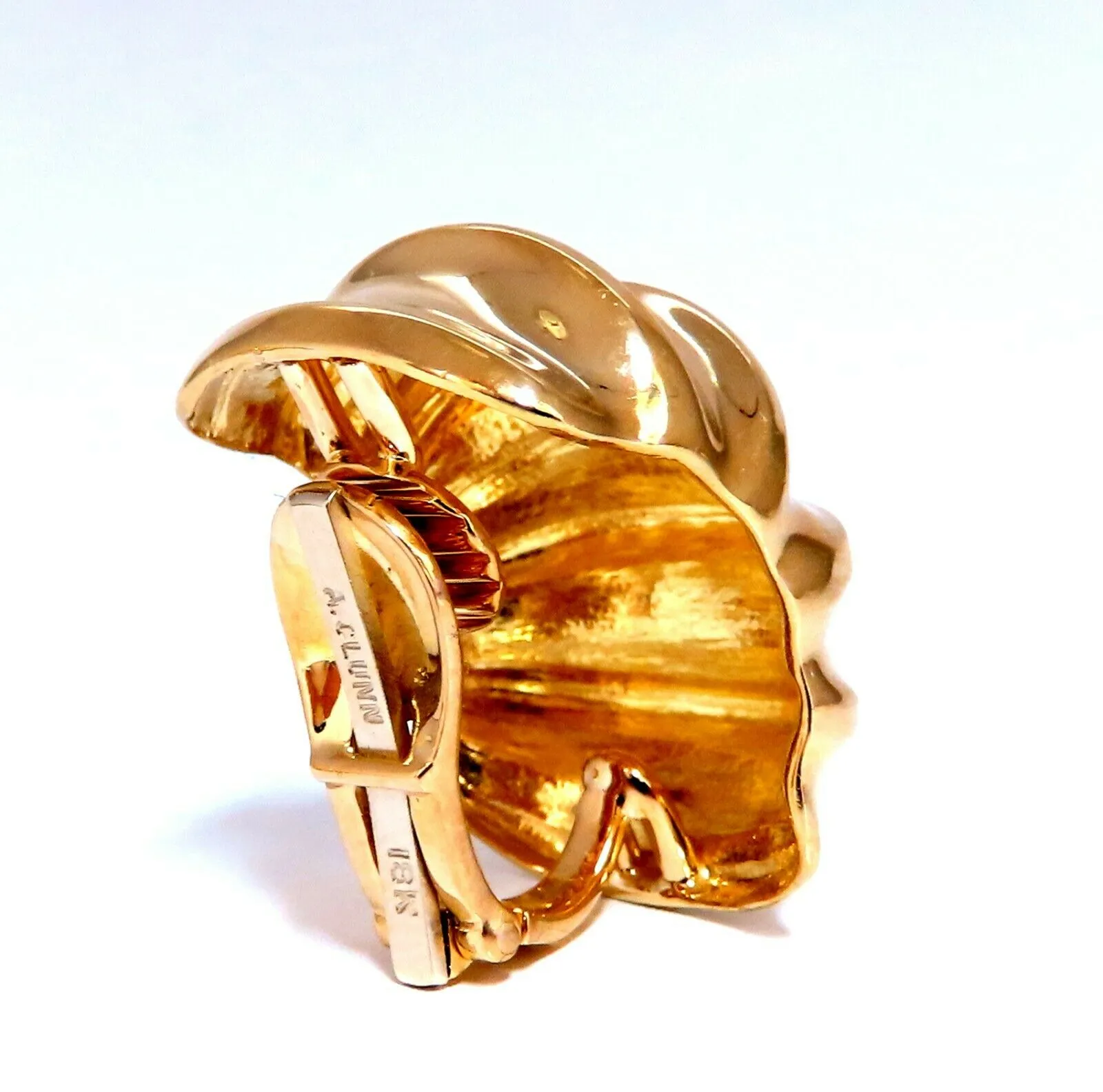 Andrew Clunn 18kt Gold Clip earrings Watermelon Classic