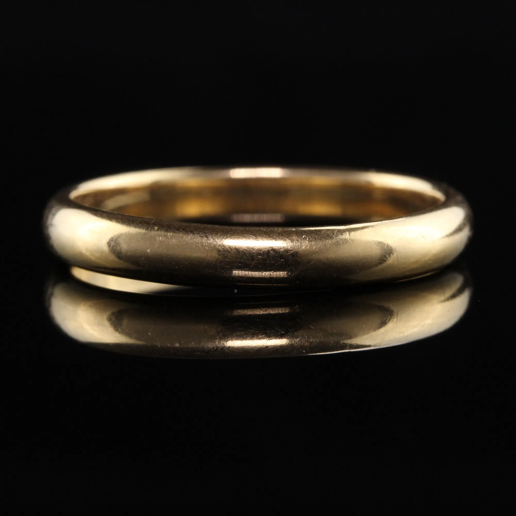 Antique Art Deco 18K Yellow Gold Wedding Band - Size 11