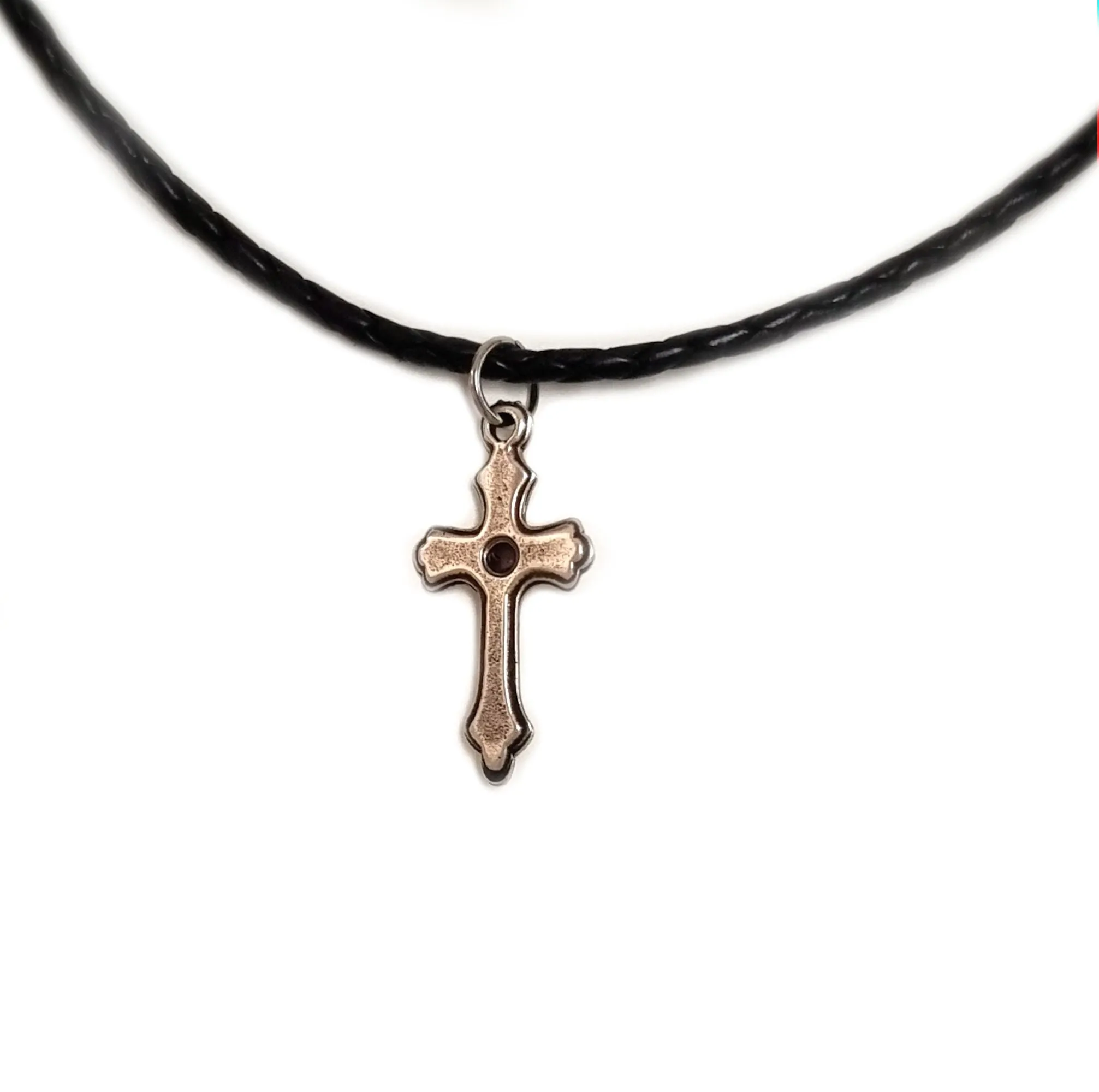 Antique Cross Necklace for men - Religious Mens Pendant, Spiritual Jewelry