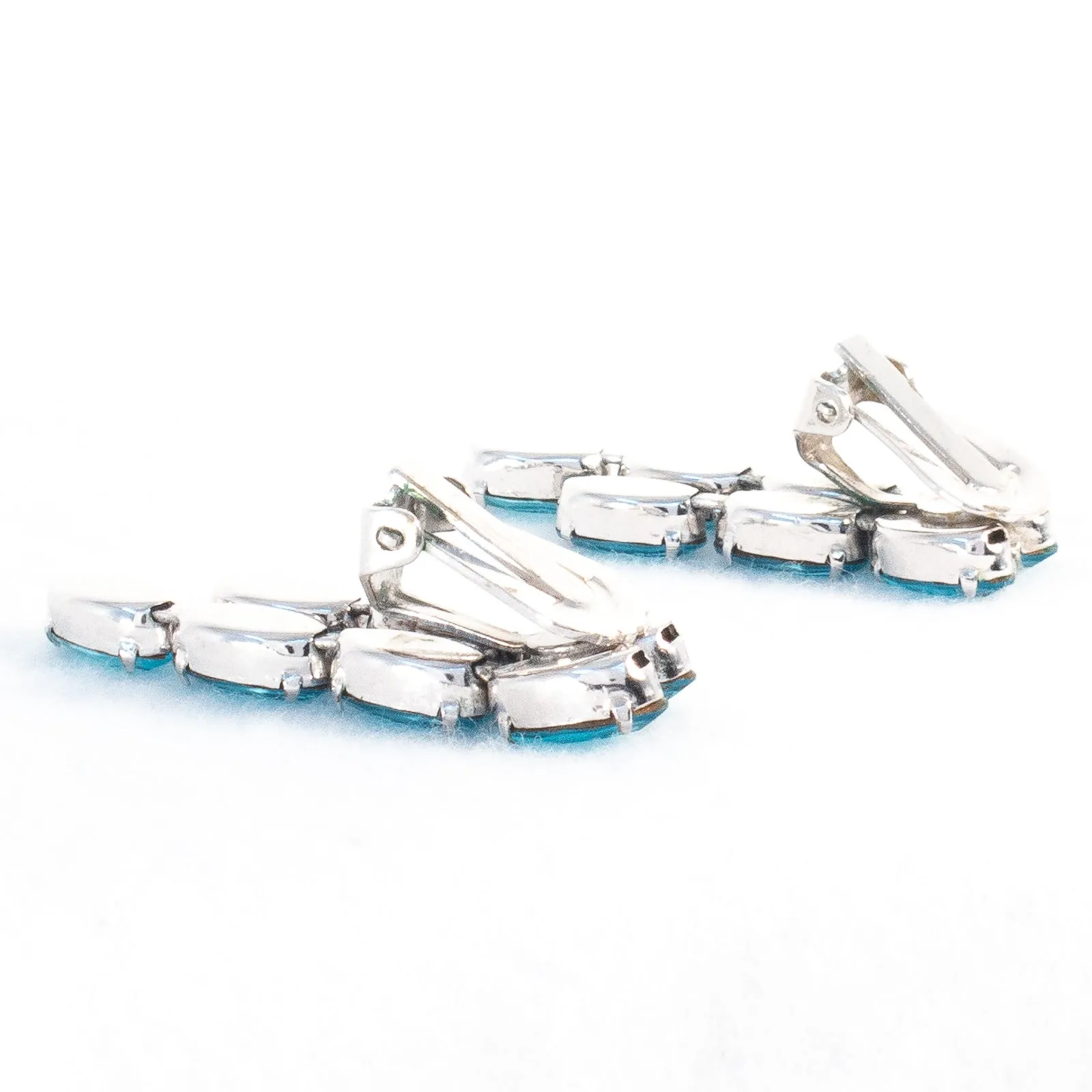 Aqua Rhinestone Earrings