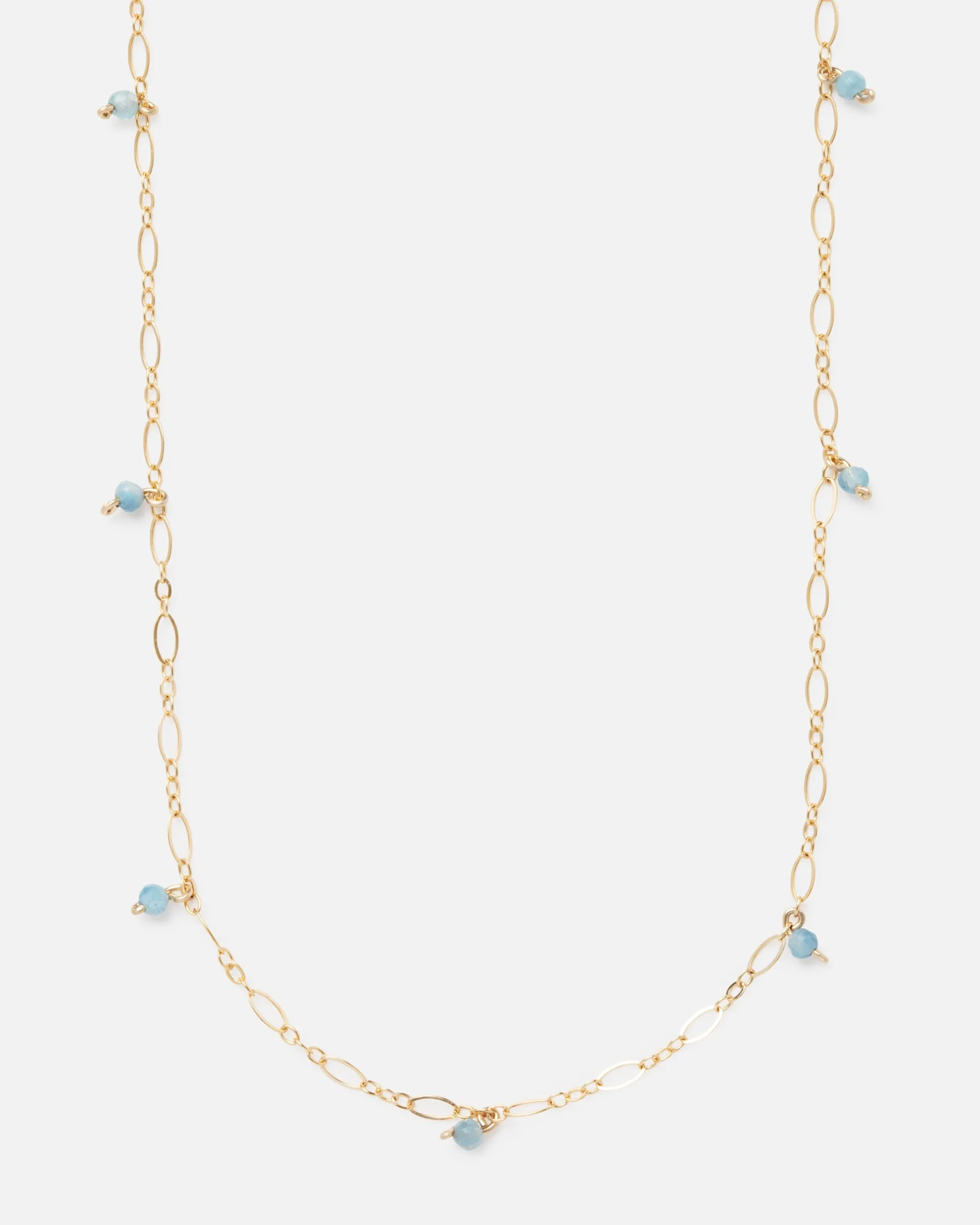 AQUAMARINE JANELLE 14K GOLD FILLED NECKLACE
