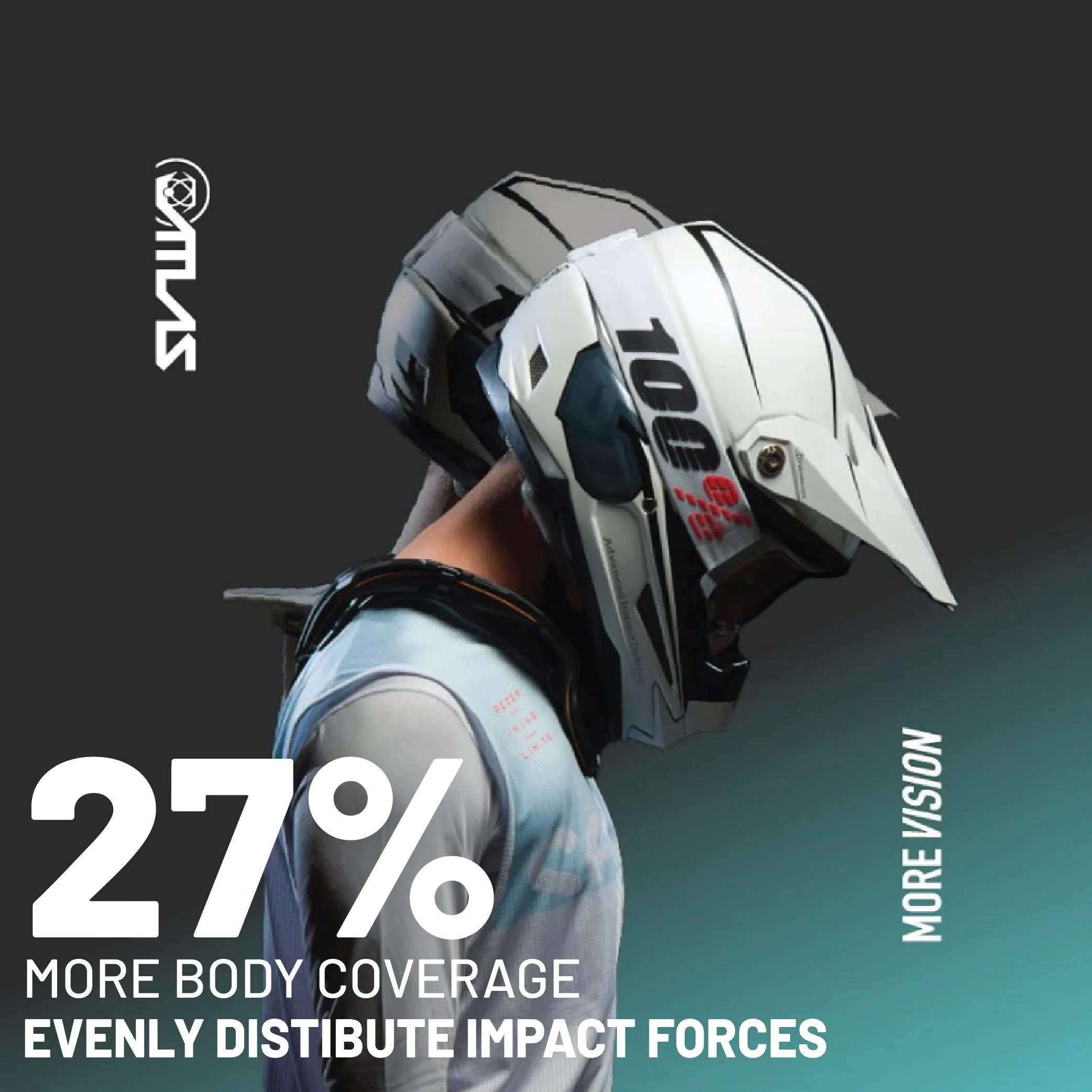 Atlas Air Anti-Compression Sport Neck Brace (Adult - Small) for Use In: Powersports, Offroad Racing, Motocross, Mountain Biking, BMX, Snowmobiling, Snowboarding (White/Gold)
