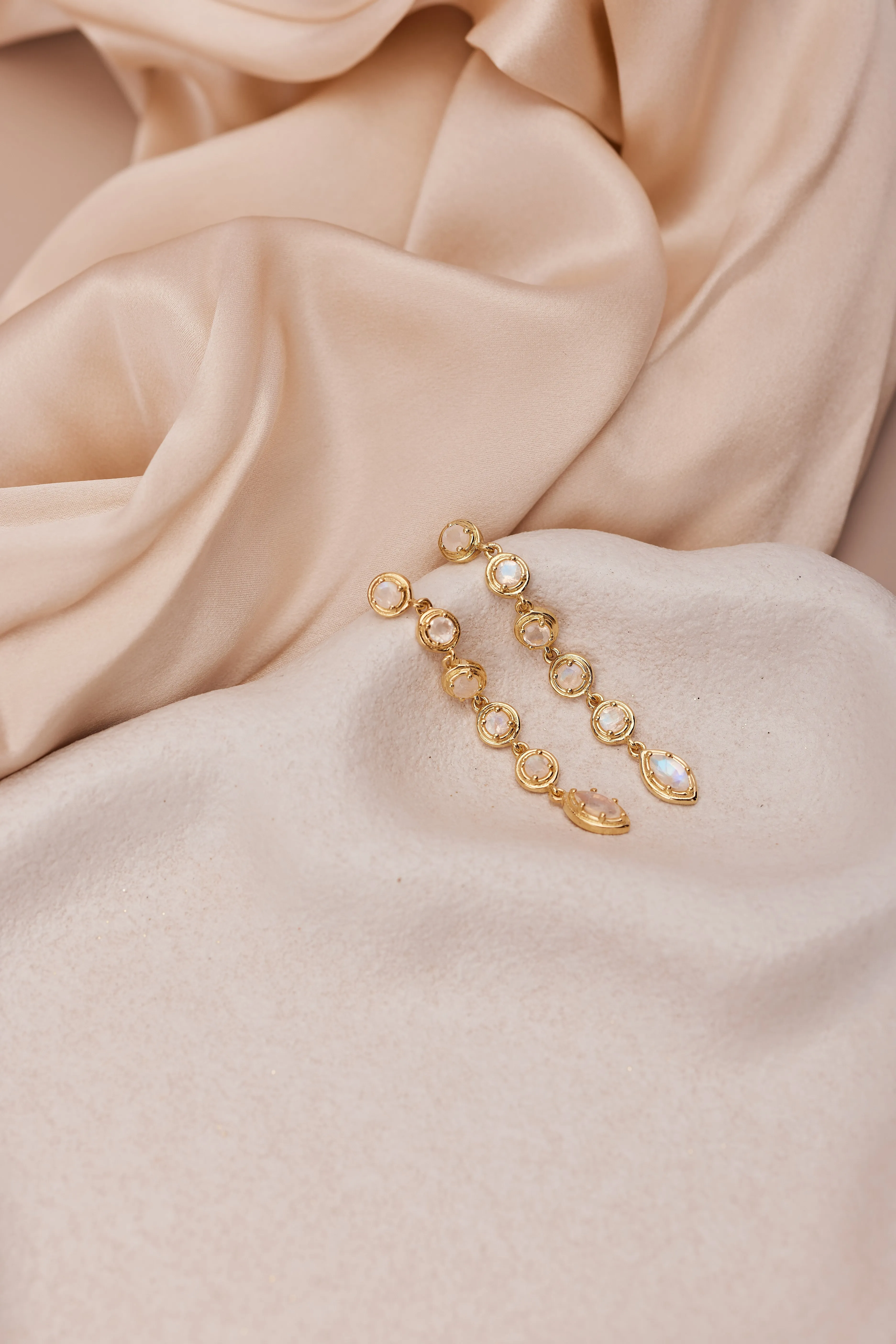 Aura Drop Gold Earrings