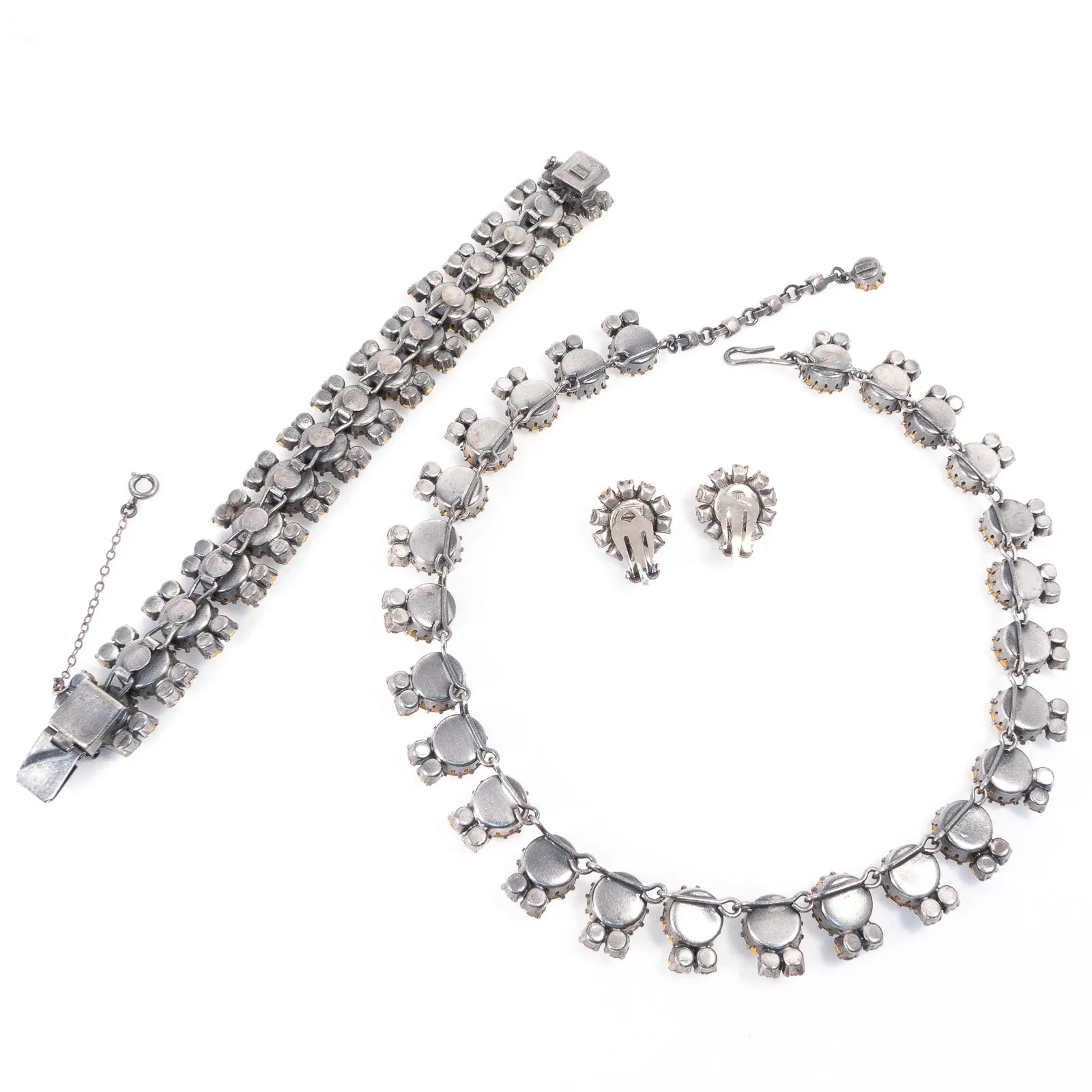 Austria Rhinestone Set - Necklace Bracelet Earrings