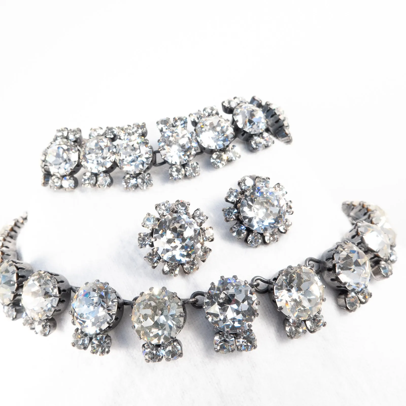 Austria Rhinestone Set - Necklace Bracelet Earrings