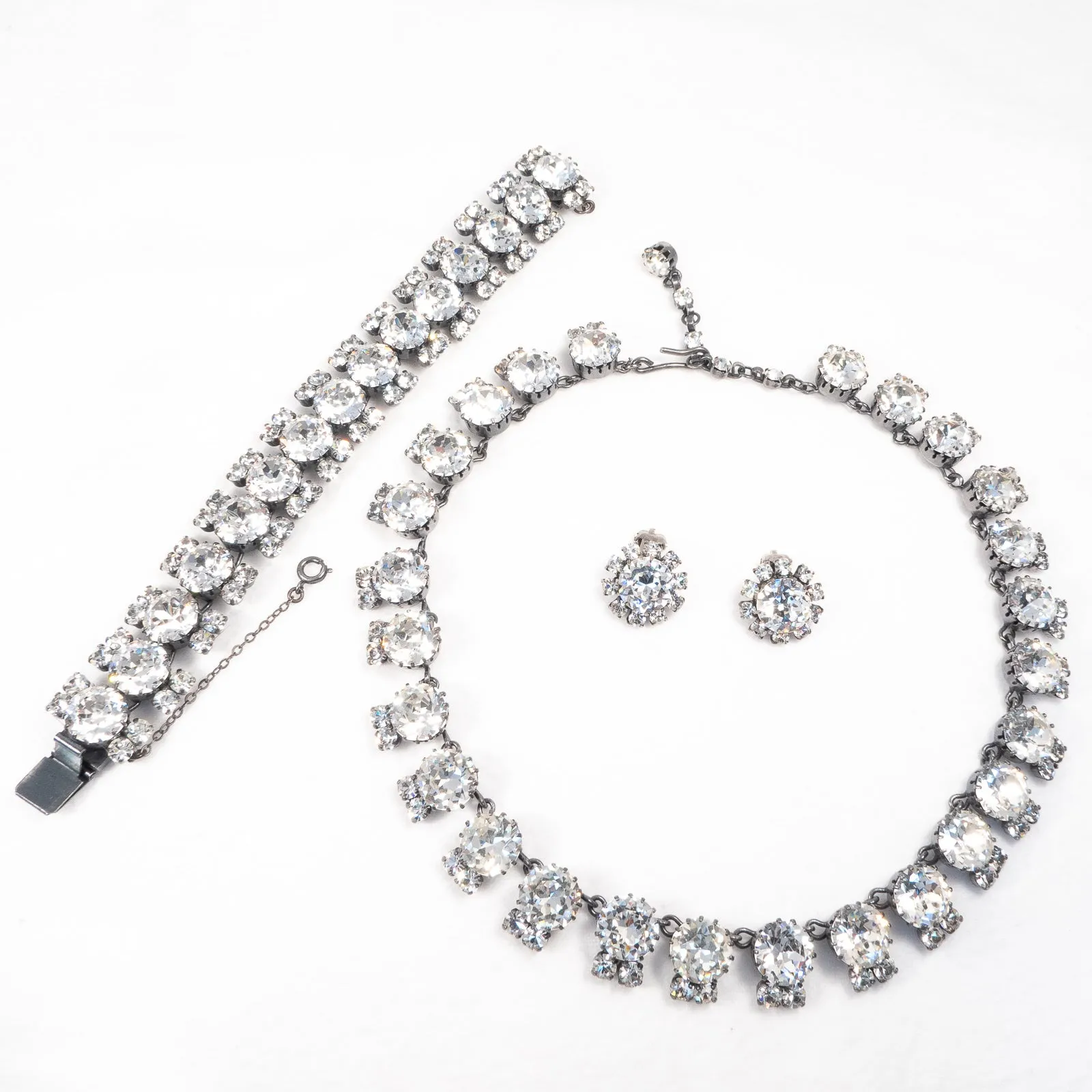 Austria Rhinestone Set - Necklace Bracelet Earrings