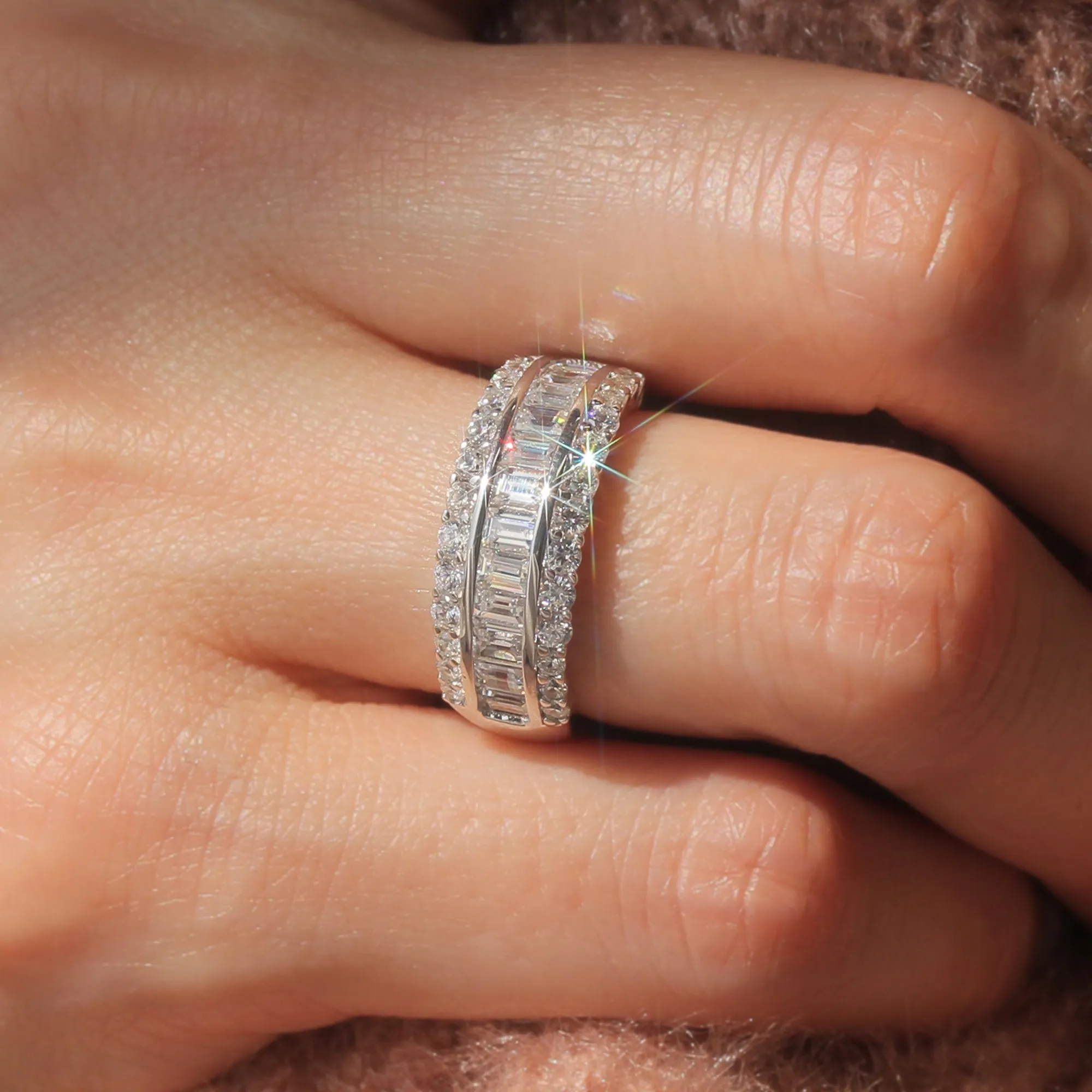 Baguette Stone Anniversary Ring