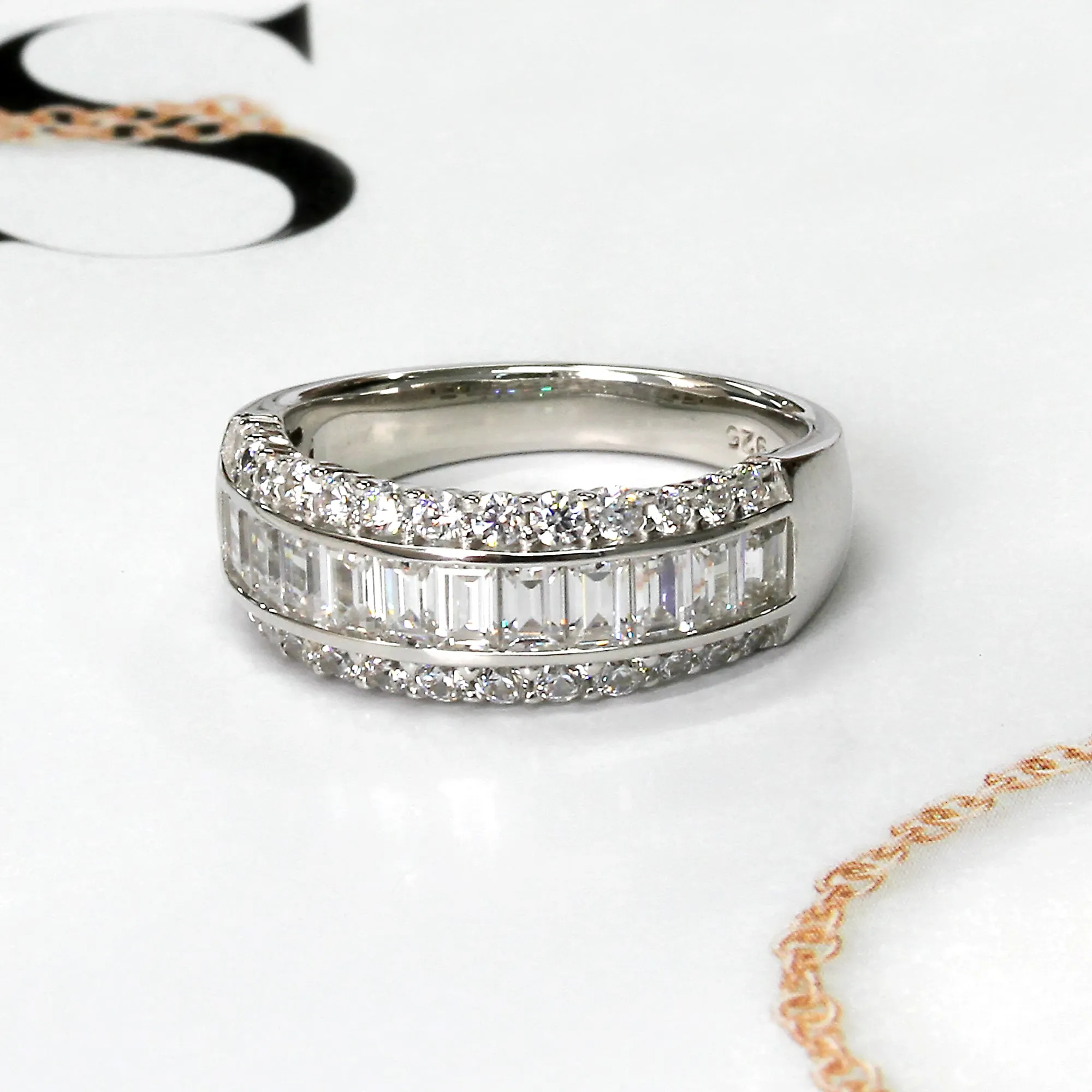 Baguette Stone Anniversary Ring