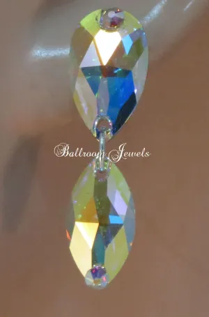 Ballroom Crystal Pear and Navette drop earrings