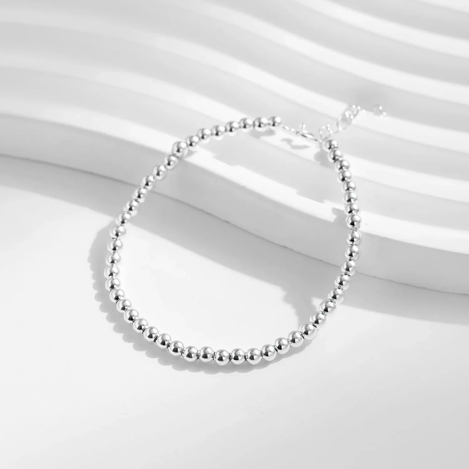 Beads Adjustable Bracelets  - 925 Sterling Silver