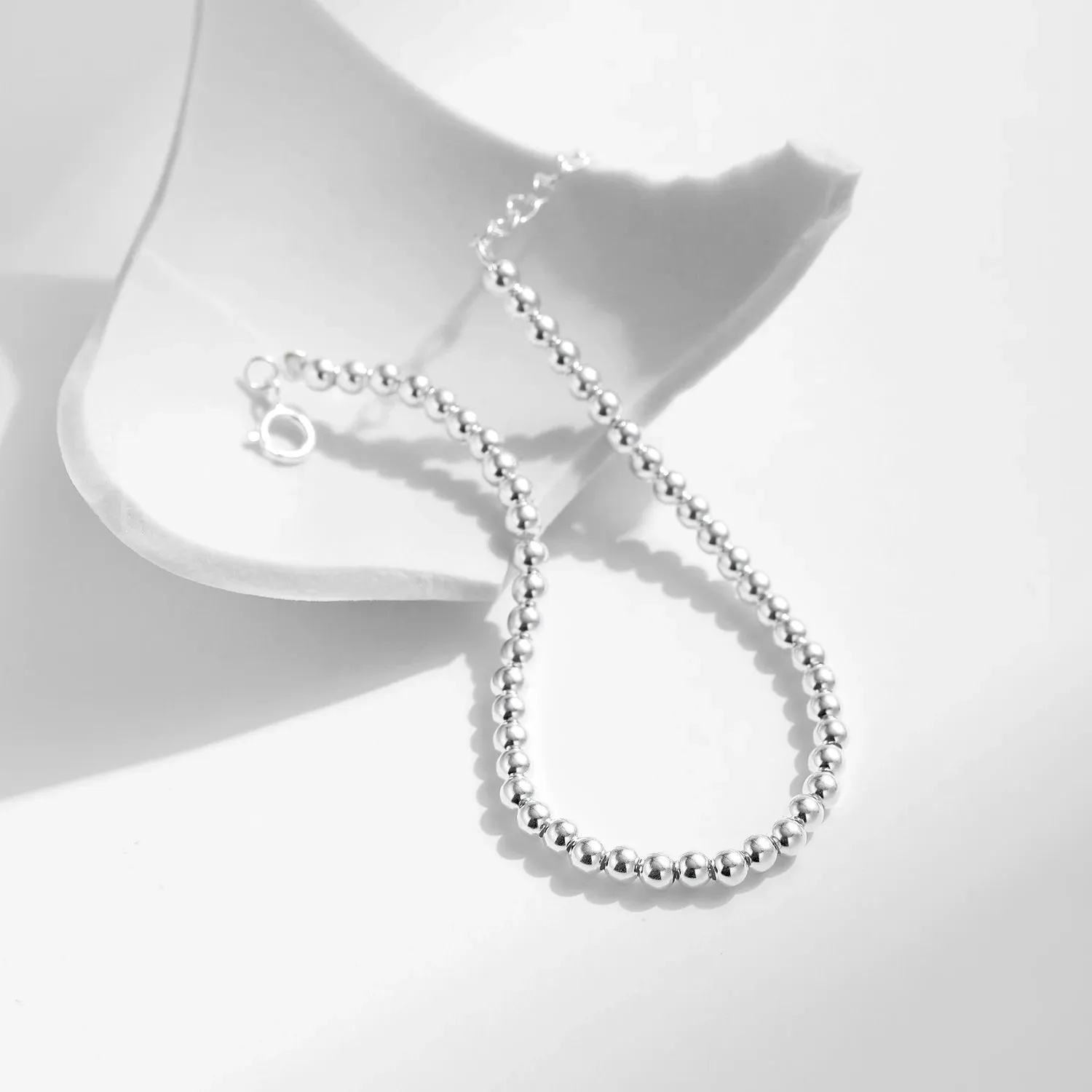 Beads Adjustable Bracelets  - 925 Sterling Silver