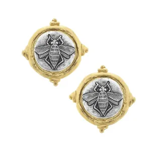 Bee Intaglio Stud Earrings