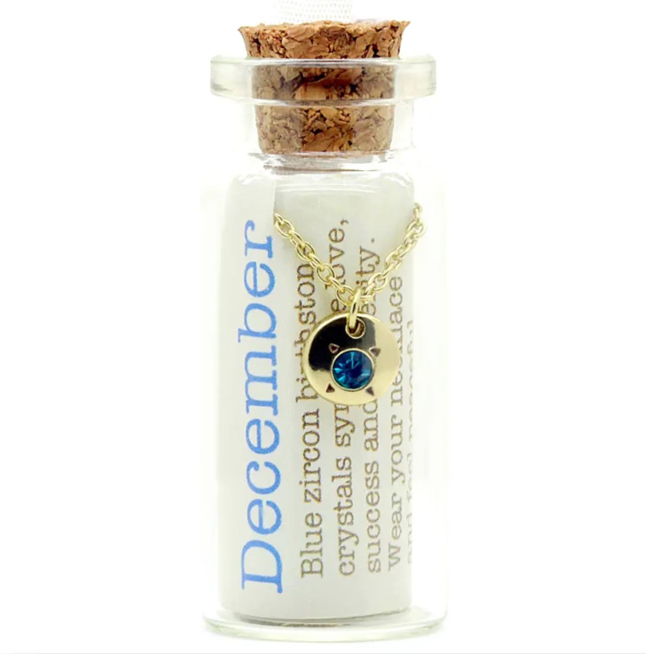 Birthstone Bottle Necklace