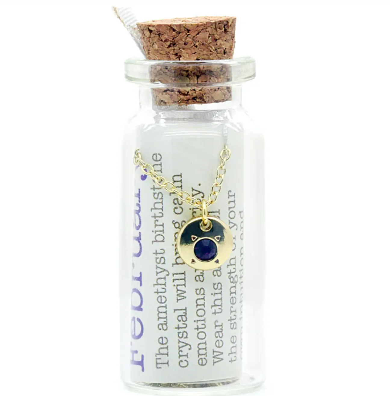 Birthstone Bottle Necklace
