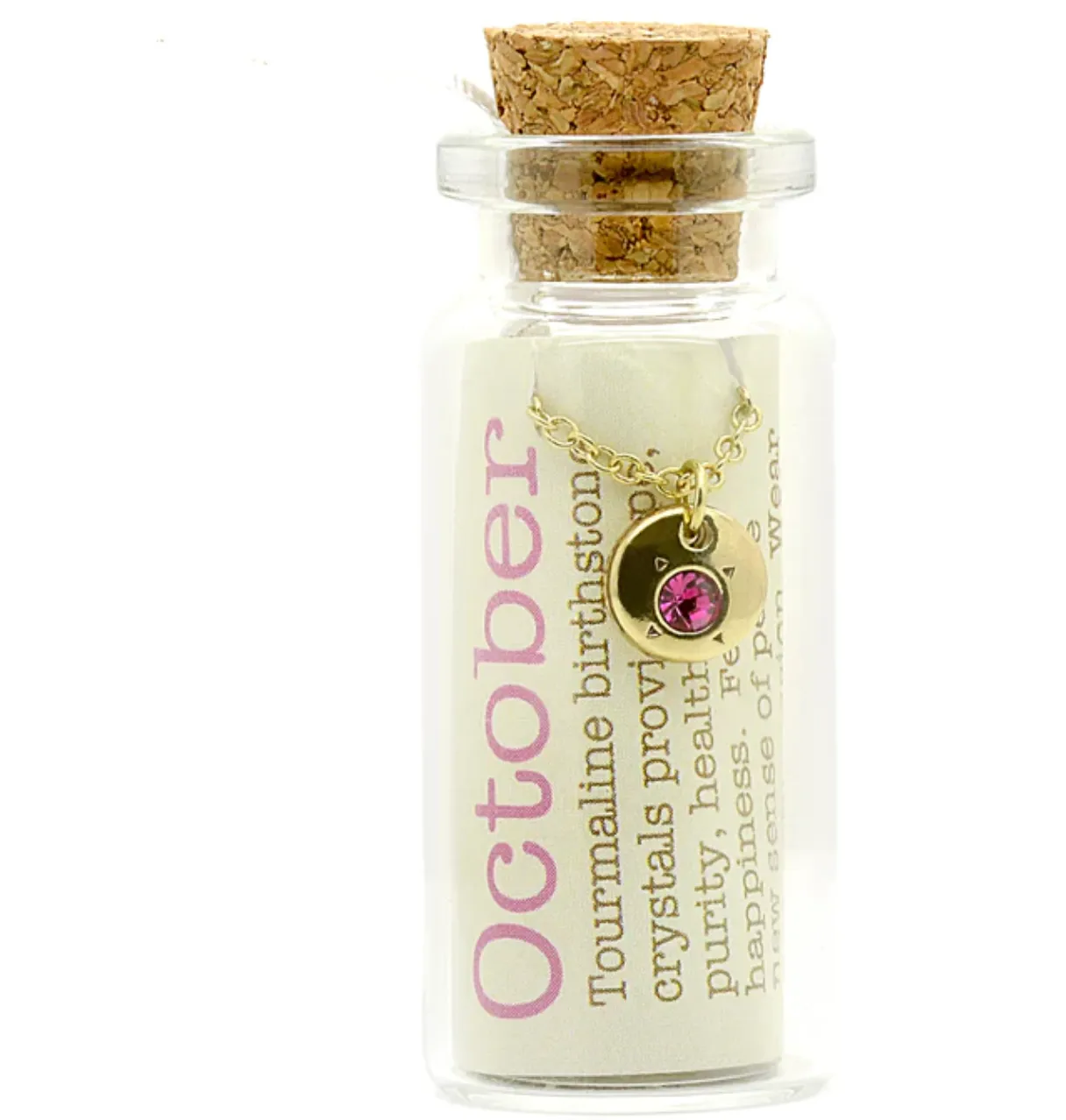 Birthstone Bottle Necklace