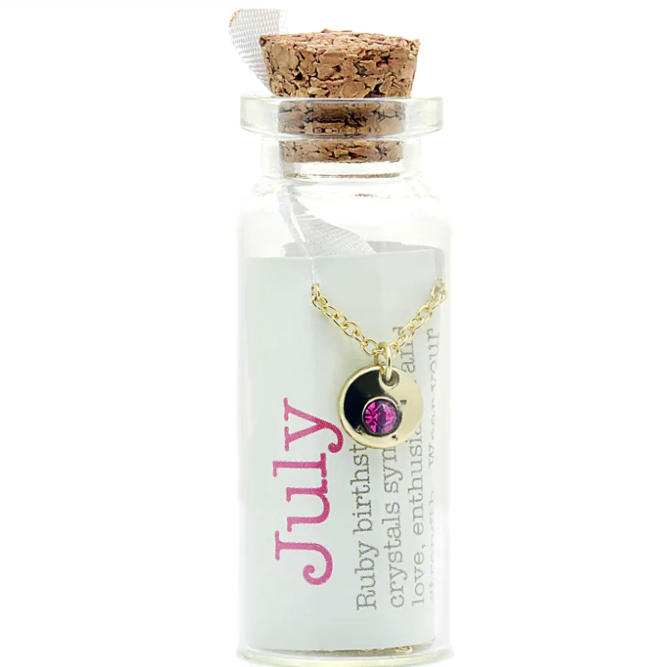 Birthstone Bottle Necklace
