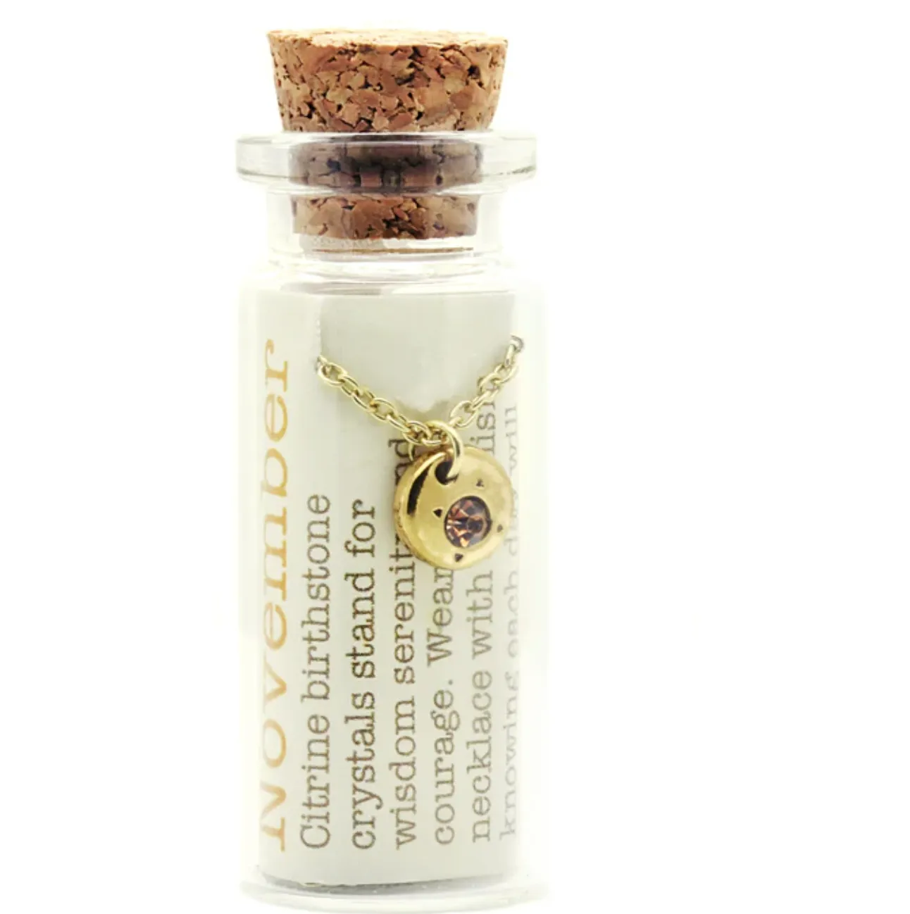 Birthstone Bottle Necklace