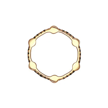 Black Diamond Gear Band | Yellow Gold