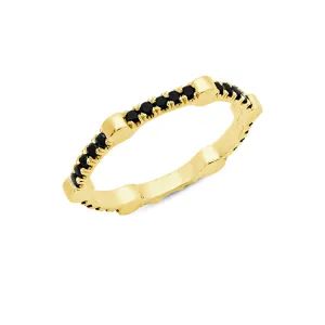 Black Diamond Gear Band | Yellow Gold
